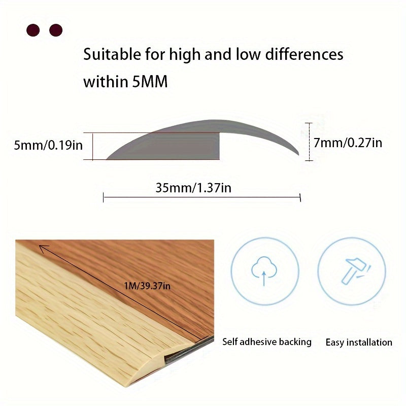 Self Adhesive PVC Floor Edge Strip Anti Collision Door Threshold Strip