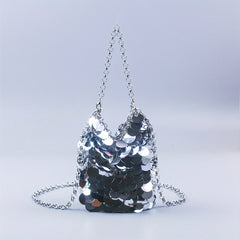 Glitter Sequin Evening Bag Sparkling Dinner Clutch Purse Banquet Handbag