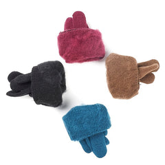 Cashmere Knitted Gloves for Ski Cycling Riding