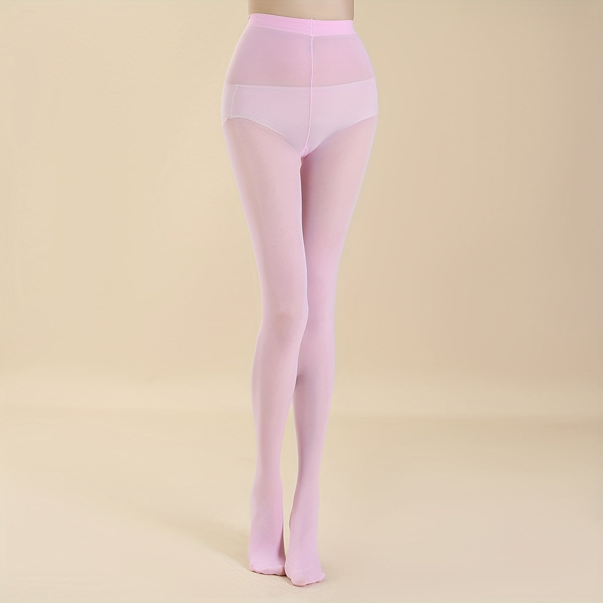 Bow Decor Slim Tights High Waist Mesh Footed Pantyhose