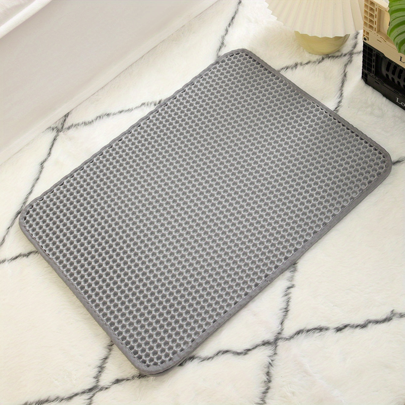 Double Layer Cat Litter Mat Traps Litter Easy To Clean