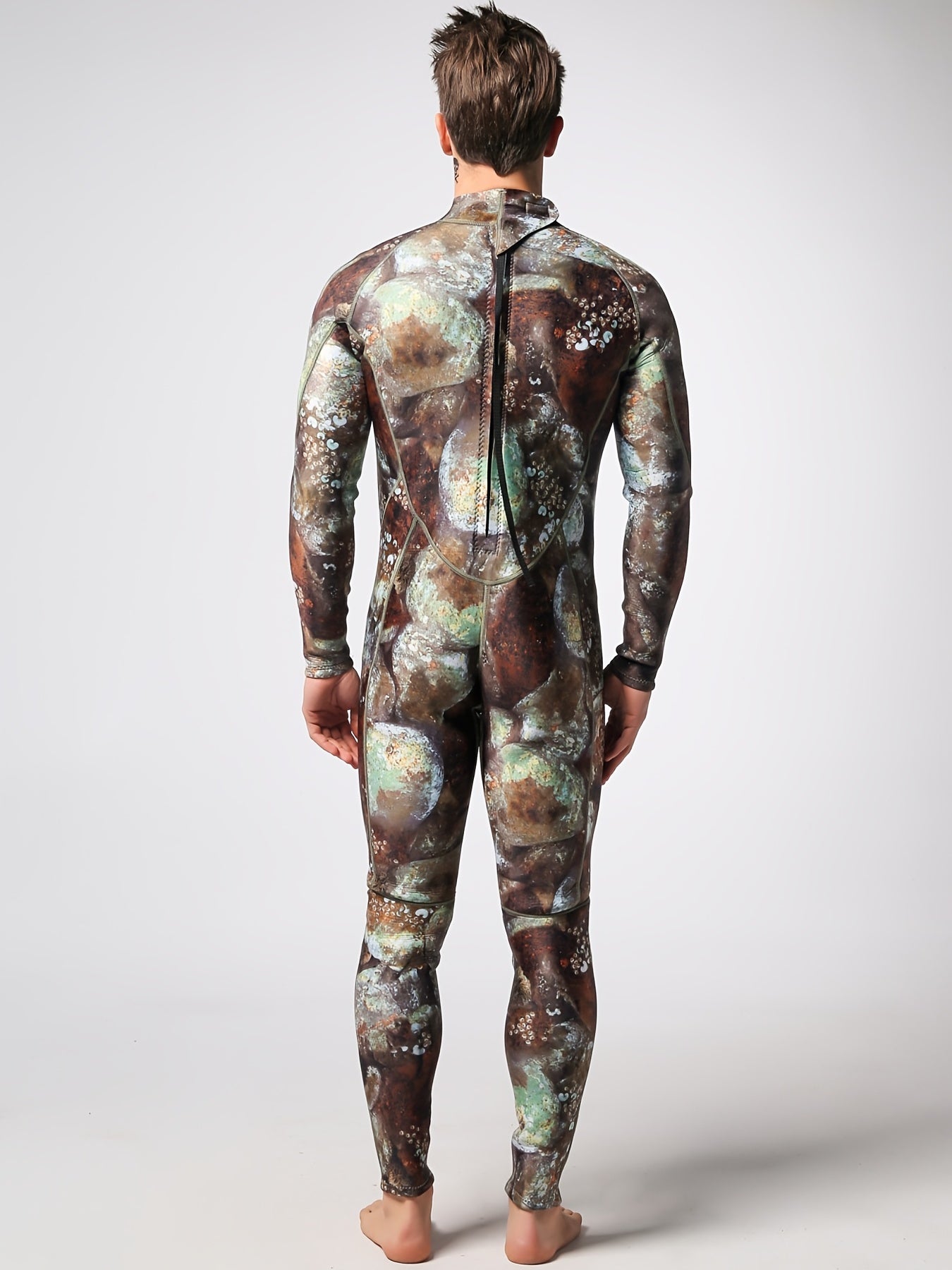 Men's Skinny Fit Tie Dye Long Sleeve Diving Wetsuit