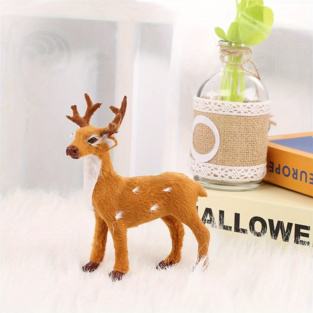 Christmas Deer Window Display Props Desktop Ornaments