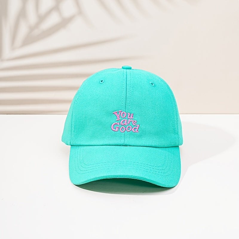 Y2K Embroidery Baseball Cap Couple Dad Hats Cotton Sunscreen Sports Hat Women's