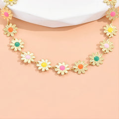 Beaded Flower Anklet Dainty Ankle Bracelet