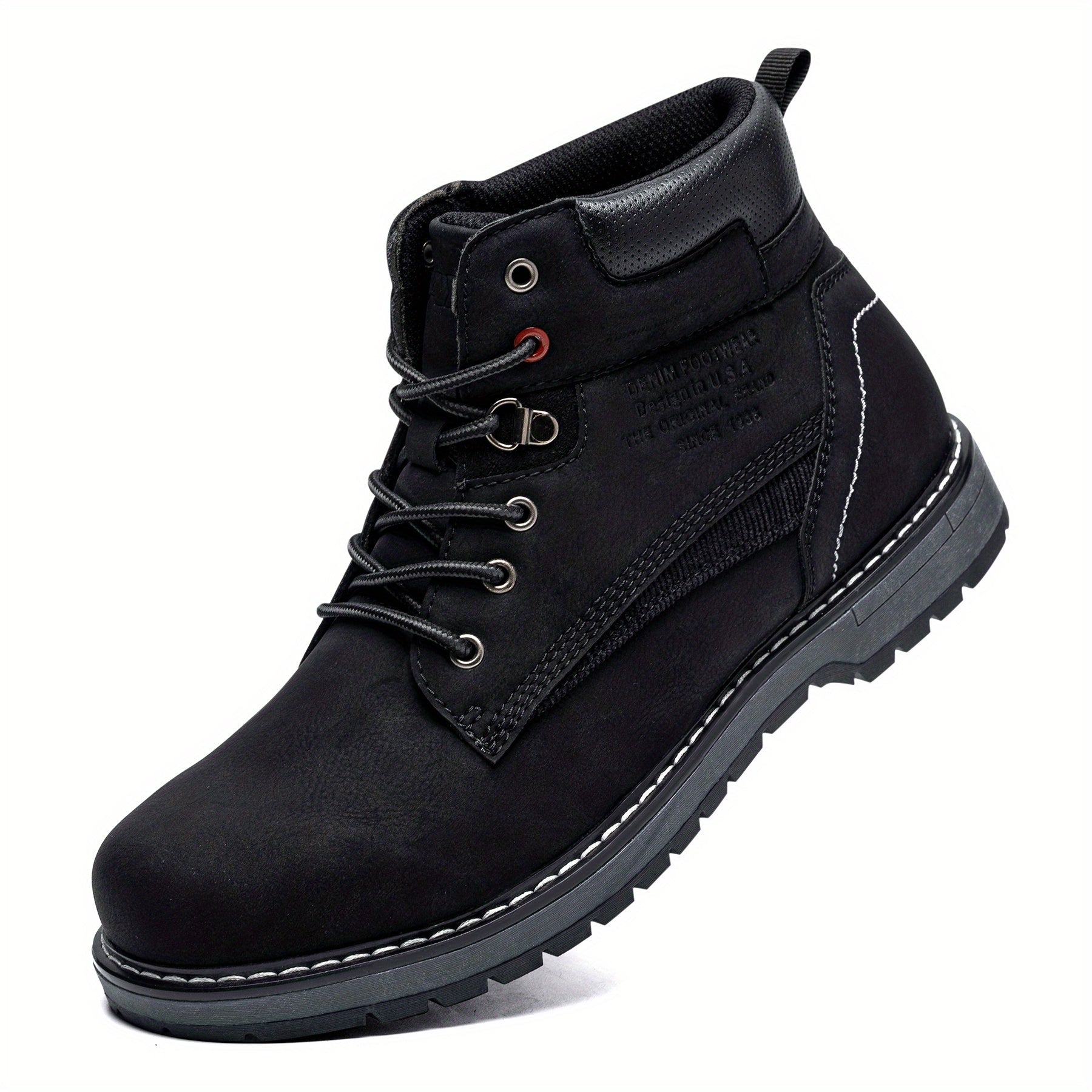 Men's Waterproof Hiking Boots Anti-Skid Lace-Up Shoes