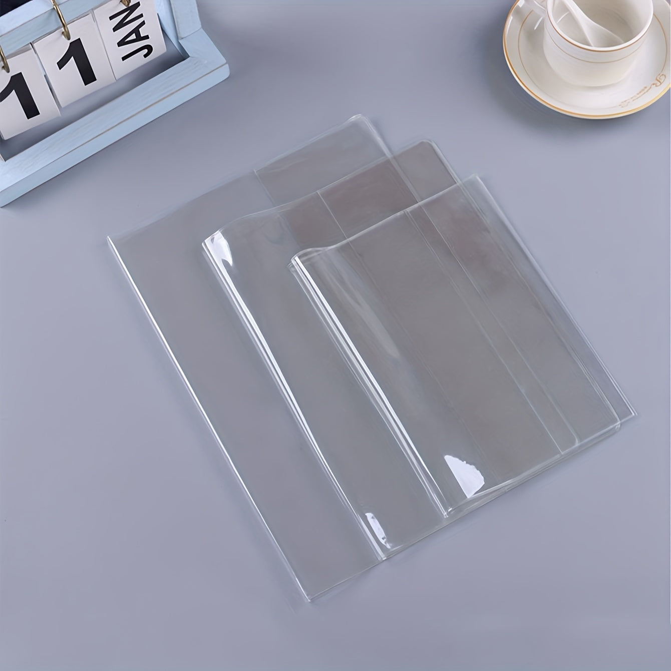 1pc Transparent PVCA5 A6 Book Protective Cover Dustproof Waterproof