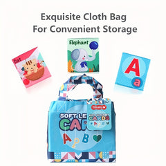26 Letters Cloth Book Set with Carrying Bag for Early Education