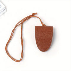 PU Leather Hanging Glasses Holder Clip Litchi Embossed Sun Glasses Storage