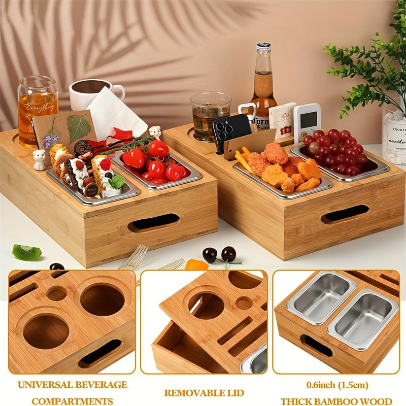 Sofa Snack Bowl Bottle Holder Storage Box