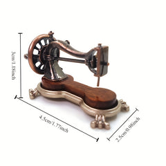 1:12 Vintage Hand-Cranked Sewing Machine Model