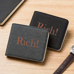 Men's Business Wallet card Slot RICH Solid Wallet