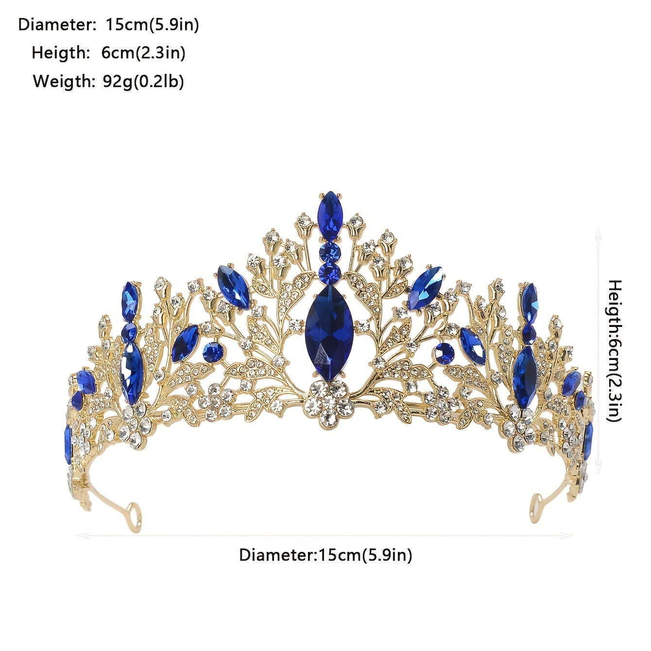 Rhinestone Decor Headband Crown Wedding Headband Crystal Bridal Headband