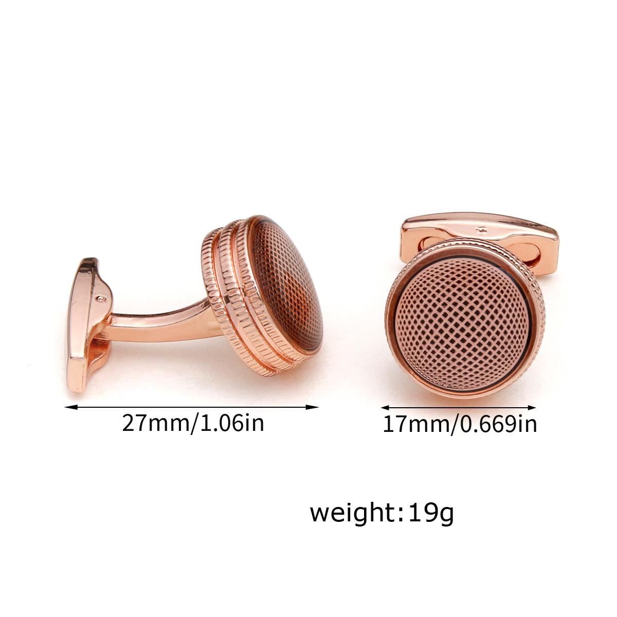Men's Rose Round Cufflinks XK21S006