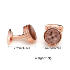 Men's Rose Round Cufflinks XK21S006