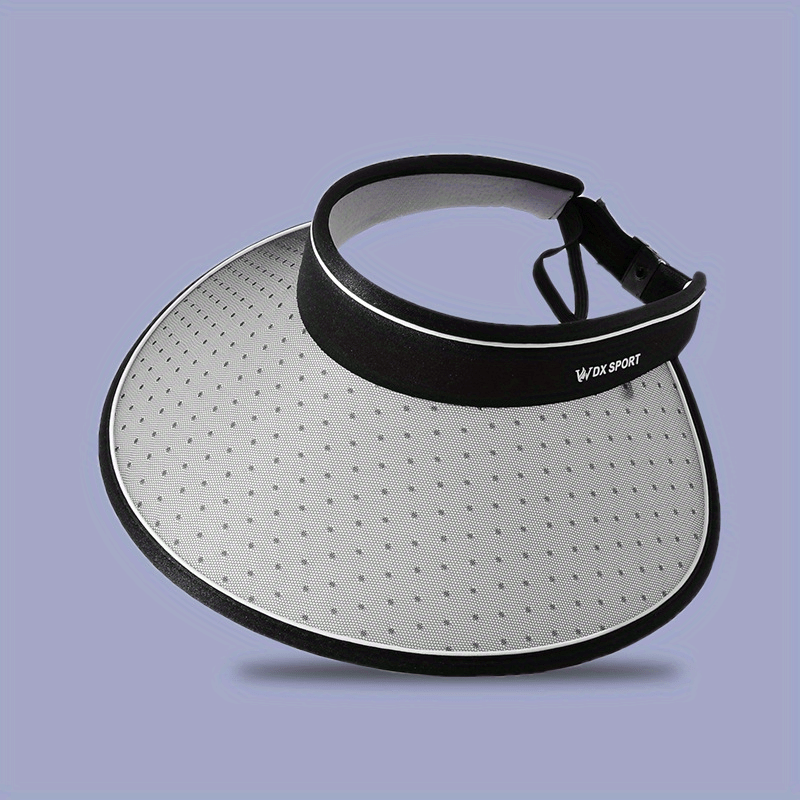 Adjustable Photochromic Visor Hat Dotted Wide Brim UV Protection Sun Hat