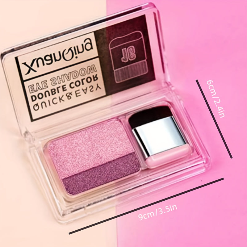 Pink Rose Eyeshadow Palette Double Colors Gradient Long Lasting Eye Makeup