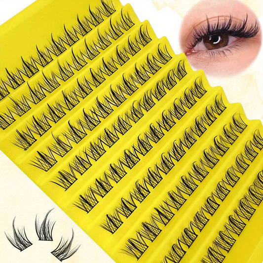 100 Clusters Lashes DIY Cat Eye Segmented Eyelashes Fluffy Natural Soft