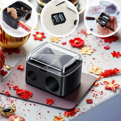 Custom Name Double-Sided Manual Pencil Sharpener with Dust Cover