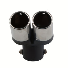 Car Exhaust Muffler Tip Silencer Stainless Steel Double Pipes Round Exhaust Tip