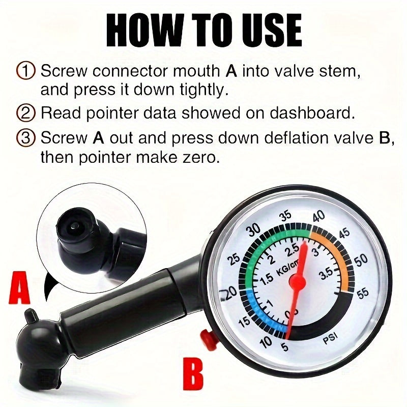 High Precision Tire Pressure Gauge for Car Motorcycle Bike Bicycle