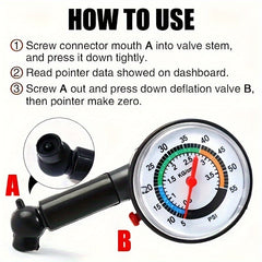 High Precision Tire Pressure Gauge for Car Motorcycle Bike Bicycle
