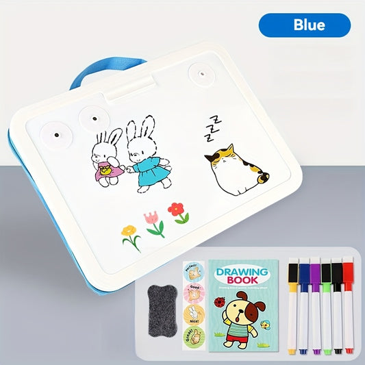 Magnetic Drawing Board with Storage - Reusable Art Pad & Coloring Book
