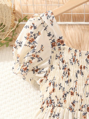 Girls Floral Graphic Dress for Summer Holiday Party