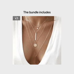 Women's Star Layer Necklace 18K Plated Jewelry