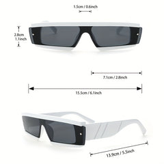 Y2K Square Frame Sunglasses Rivet Decor Glasses UV400