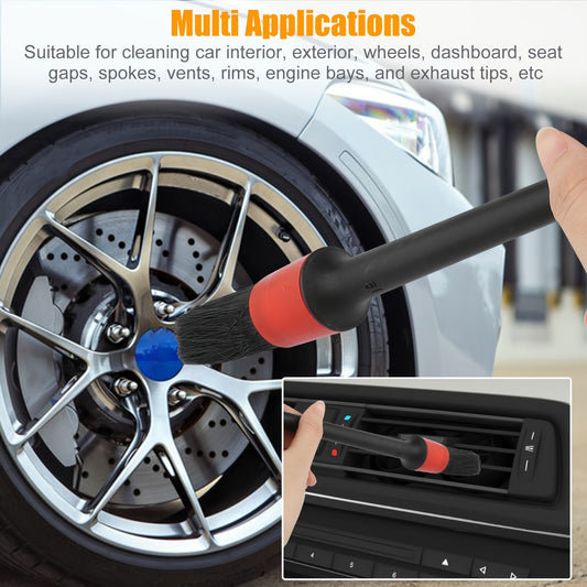 Car Air Outlet Gap Detail Brush Cleaning Brush Set 9pcs