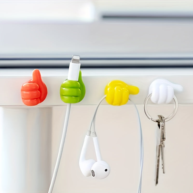 20pcs Hand Shaped Rubber Hooks for Cable Organization