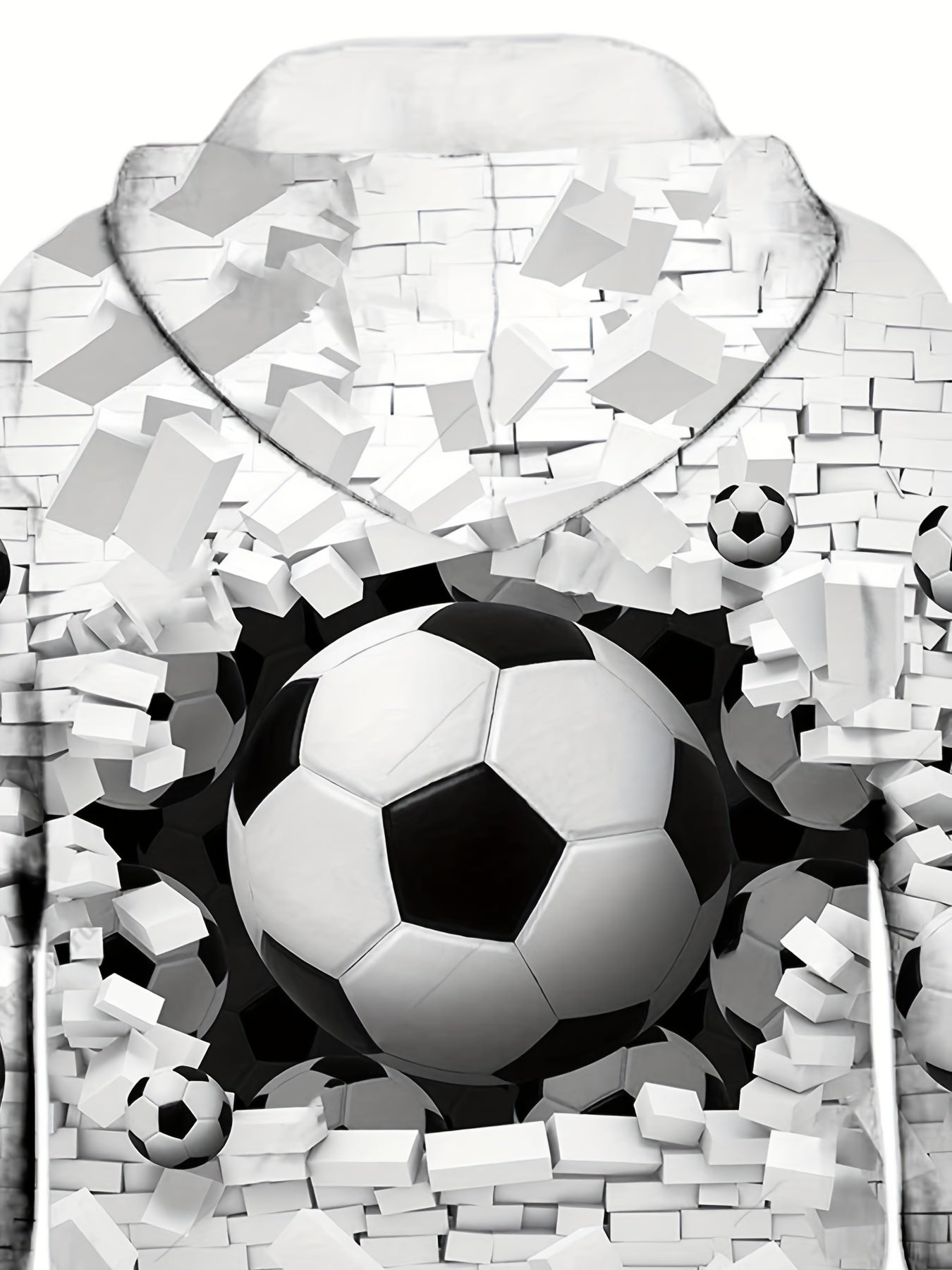 Boys Soccer Print Hoodie for Spring Fall