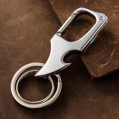 Pocket Keychain With Bottle Opener Metal Keyring Waist Hanging Buckle
