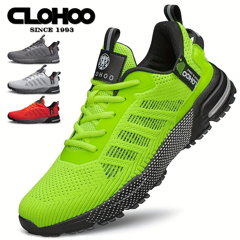 CLOHOO Knitted Breathable Comfy Sneakers for Running Jogging Lightweight Shoes