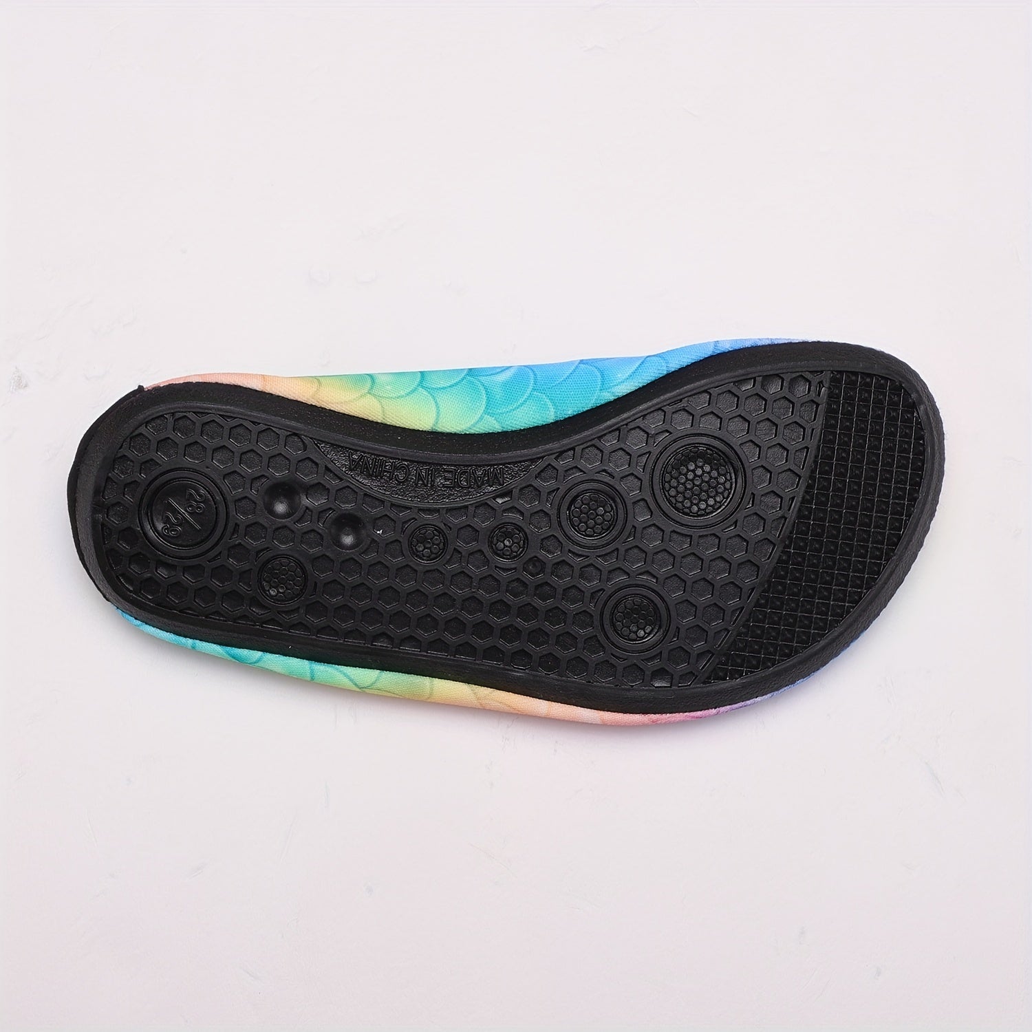 Girls' Gradient Fish Scale Water Shoes Quick Dry Lightweight Soft Socks