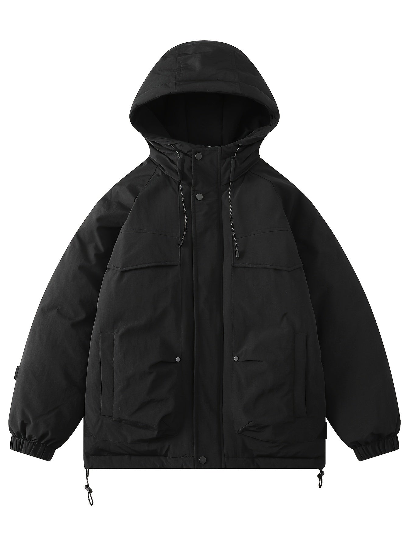 Casual Hooded Puffer Jacket for Winter Outdoor Sports