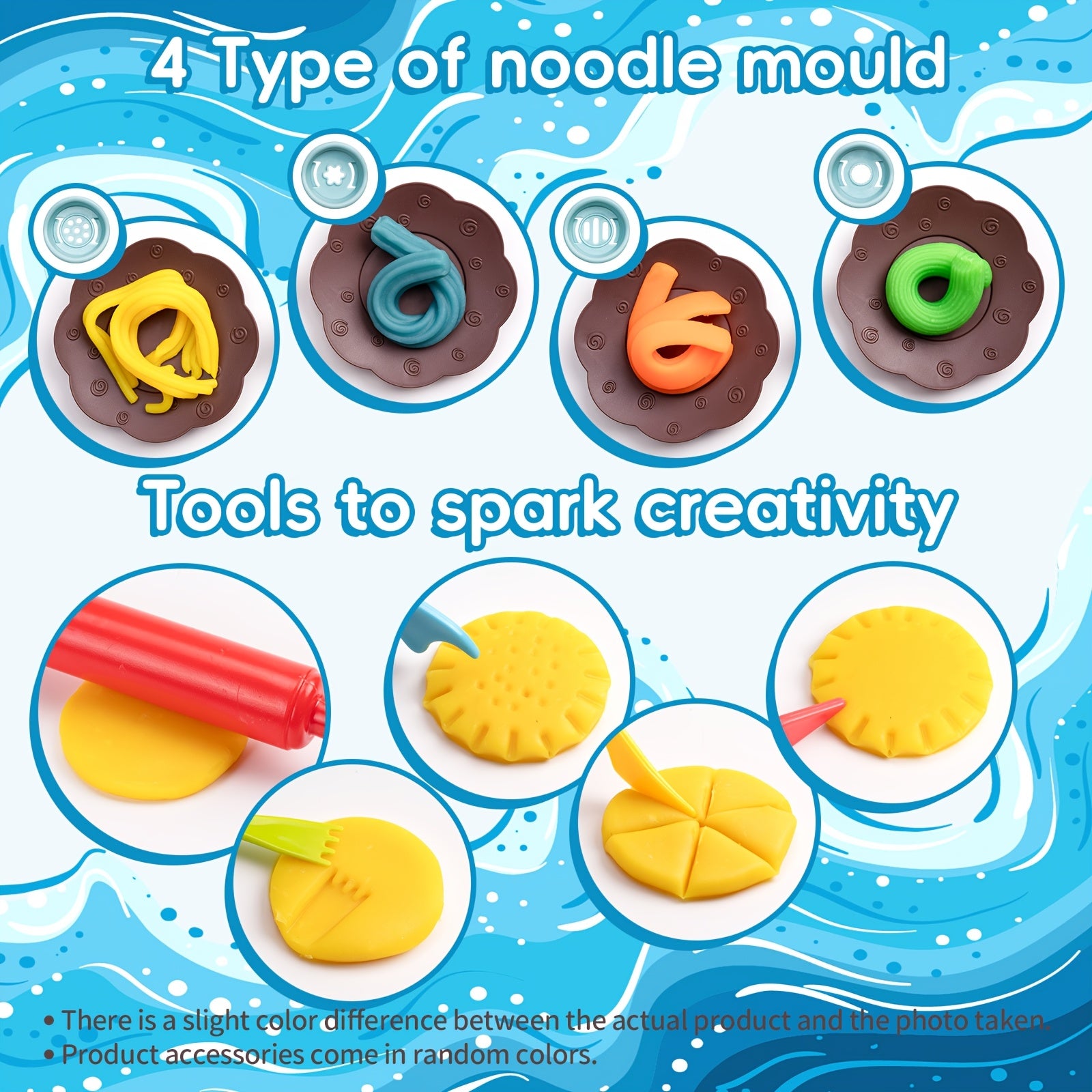 Fun Dolphin Toy Noodle Machine Set with Multiple Shaped Clay Molds