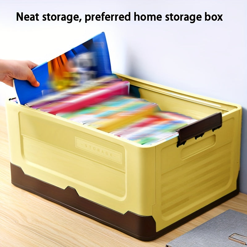 Plastic Folding Storage Box Car Trunk Storage Box Dormitory Book Storage Case