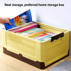 Plastic Folding Storage Box Car Trunk Storage Box Dormitory Book Storage Case