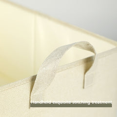 Foldable Storage Box Clothes Bamboo Cotton Finishing Storage