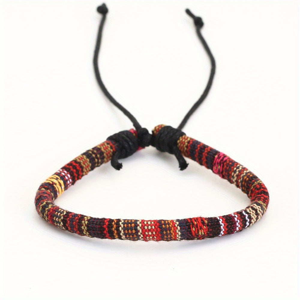 Ethnic Style Pattern Printing Woven Bracelet Men's Novelty Casual Gift Jewelry