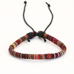 Ethnic Style Pattern Printing Woven Bracelet Men's Novelty Casual Gift Jewelry