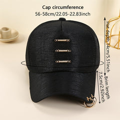 Iron Ring Decor Baseball Cap Hip Hop Dad Hats