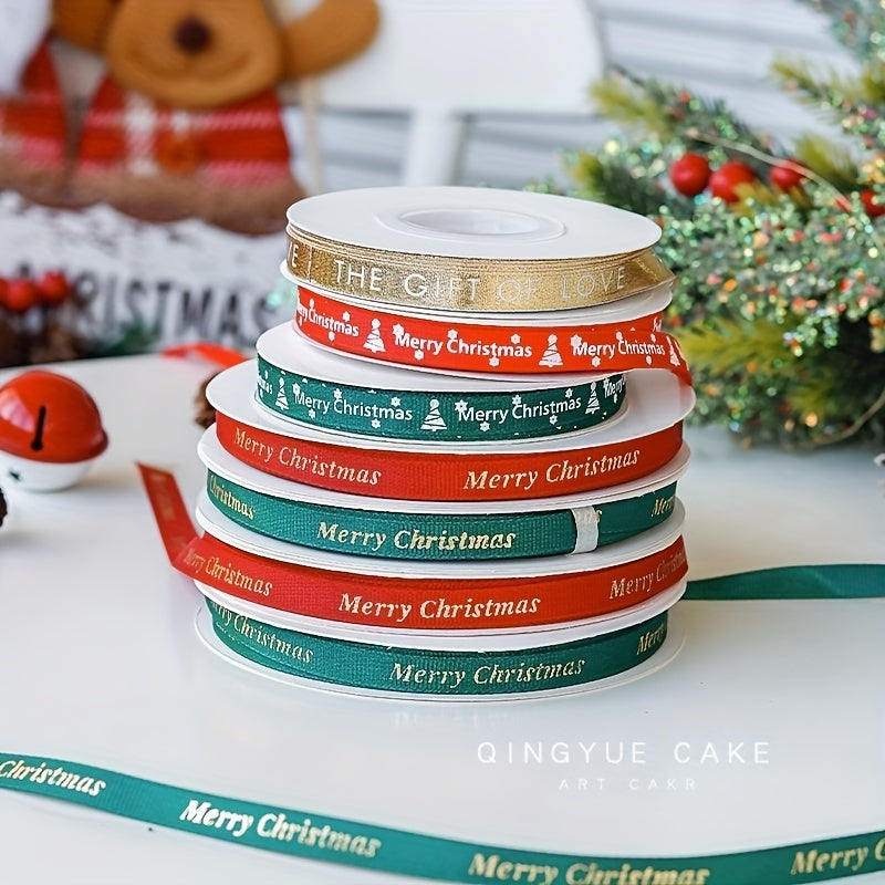 1pc 46m Christmas Ribbon Red Green Satin Ribbon For Crafts Gift Wrapping