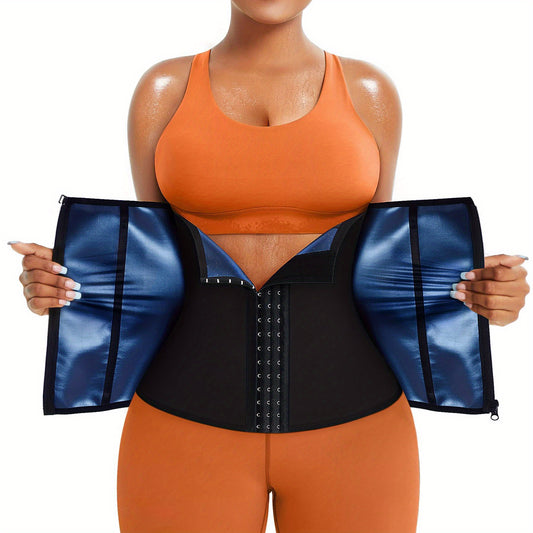 Waist Trainer Trimmer Belt Tummy Control Zipper Wrap Cincher Women's Shapewear