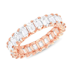 Paved Square Crystal Zircon Engagement Ring