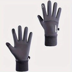 Outdoor Windproof Coldproof Cycling Warm Gloves Non-slip Plush Gloves