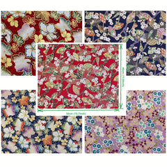 5pcs Bronzing Cotton Patchwork Fabric Flowers for Sewing Quilting Crafting