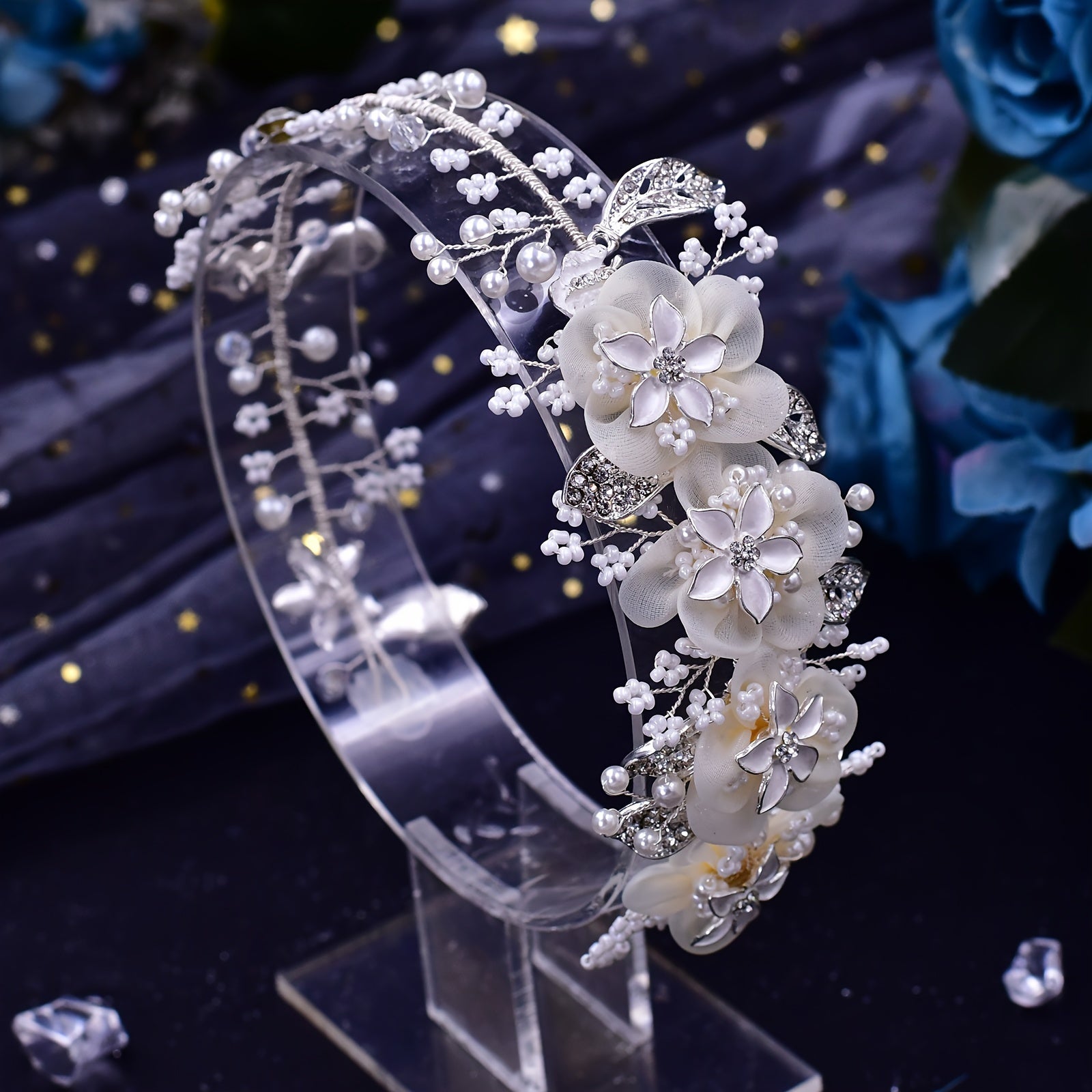 Bridal Flower Headband Wedding Hair Accessory